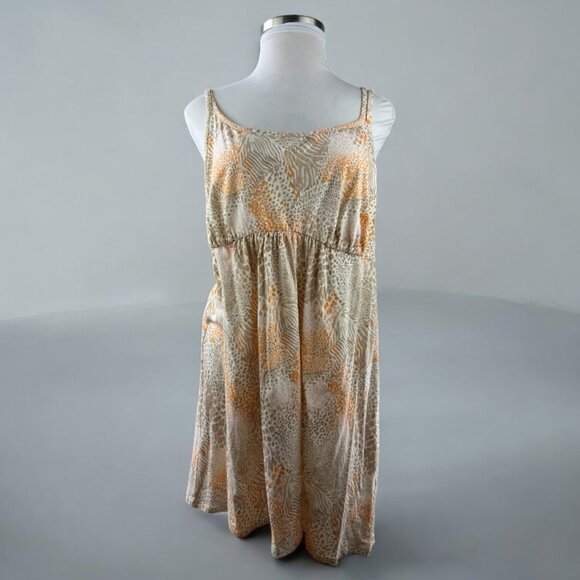 NWT Cacique Lane Bryant Strappy Back Chemise Orange Tan Animal Plus Size 22/24 - Picture 9 of 9